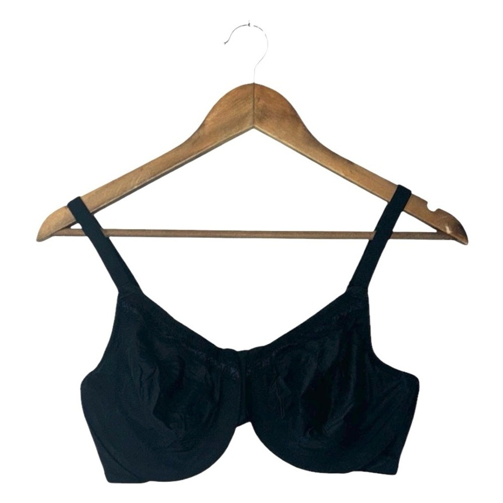 Wacoal Black Blue Bra Underwire Comfort T-Shirt 855213 Tee Comfort Size 38D